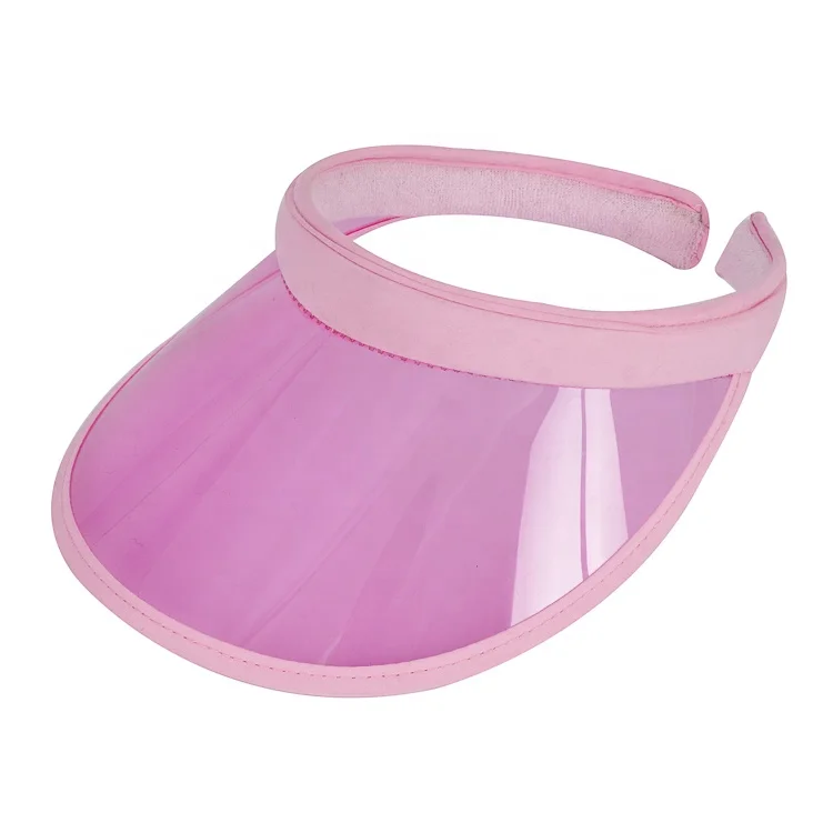 EM-PV-2  YiWu ChunChao PVC adults/children colourful promotional outdoor fashion plastic green sun visor