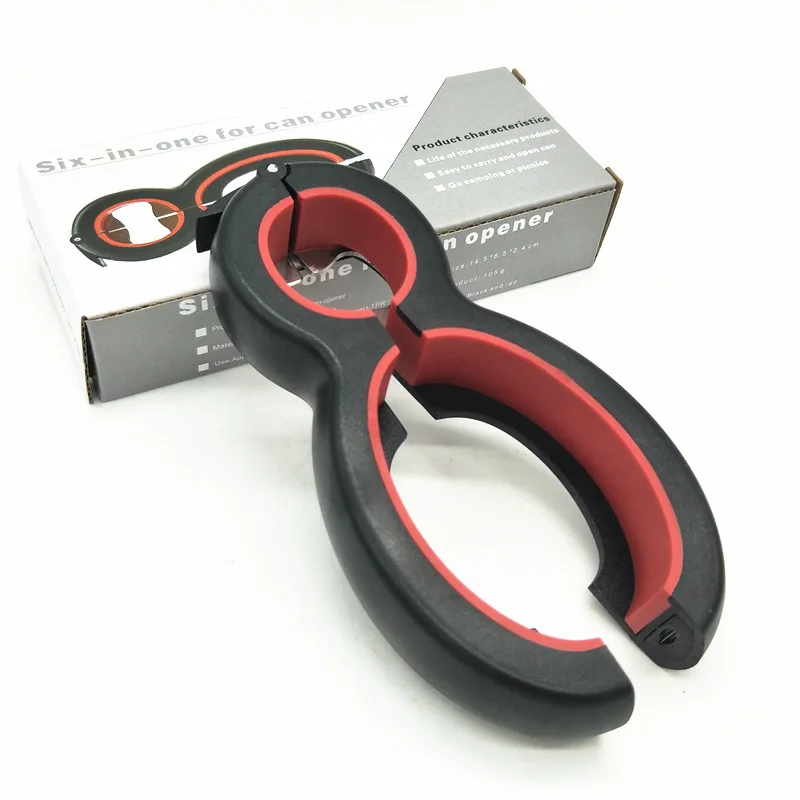 kitchen gadgets tool 6 In1 Multi-functional Non-Slip Bottle Opener Can Opener for Weak Hands, Arthritis, Seniors, Elderly