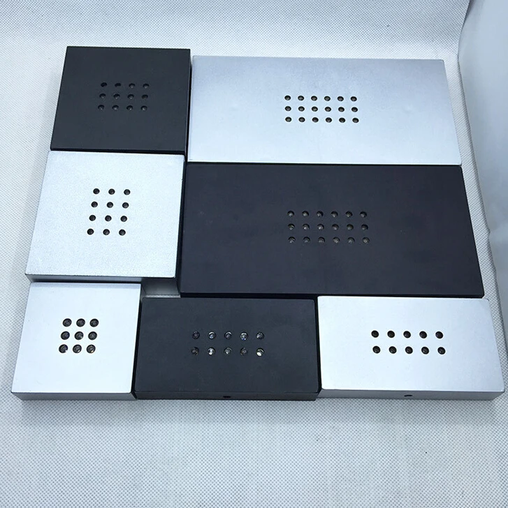 US EU powered adapter black plastic rectangle LED base for 3D crystal