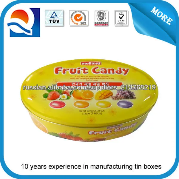 Неправильной формы тиснением олова конфеты