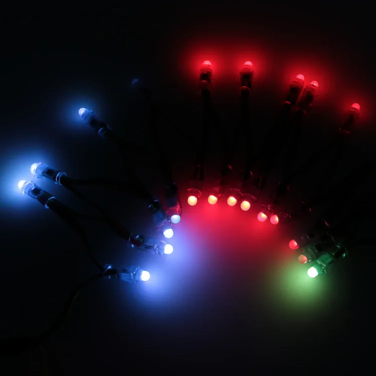 Factory Wholesale 12mm LED Pixel Light ws2811 Full Color DC5V 0.3W 5v pixel 8mm led lights christmas lights