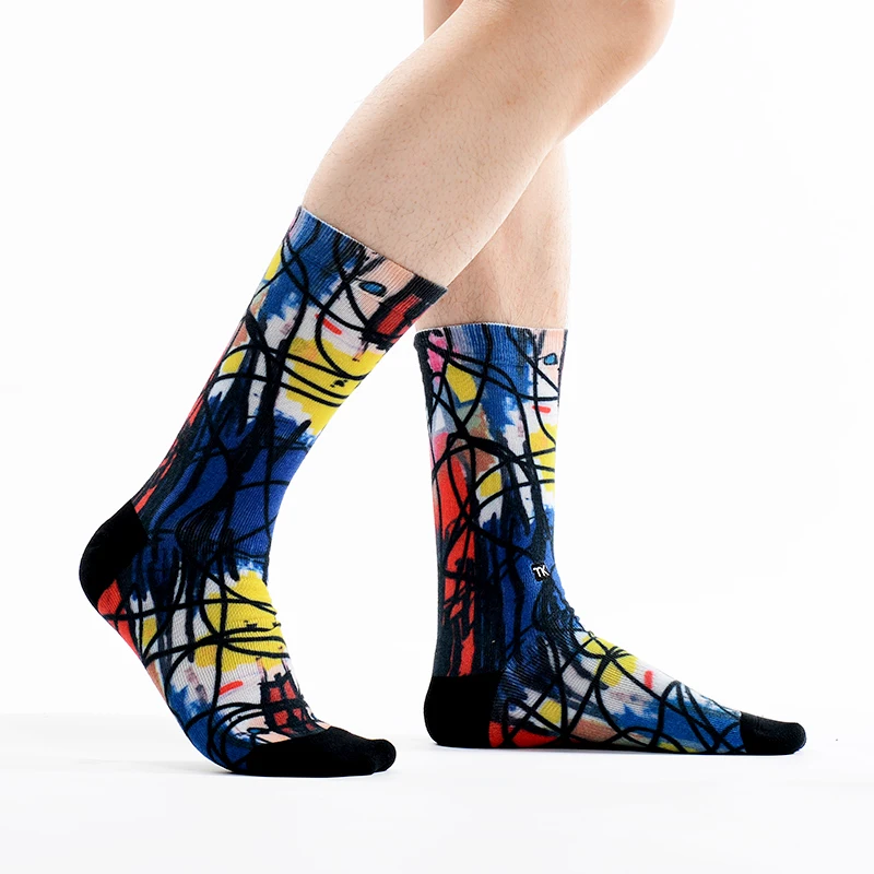 MEIKAN Custom Pattern Breathable Women Socks  Unisex 360 Sublimation Printed Socks for Fashion Lady