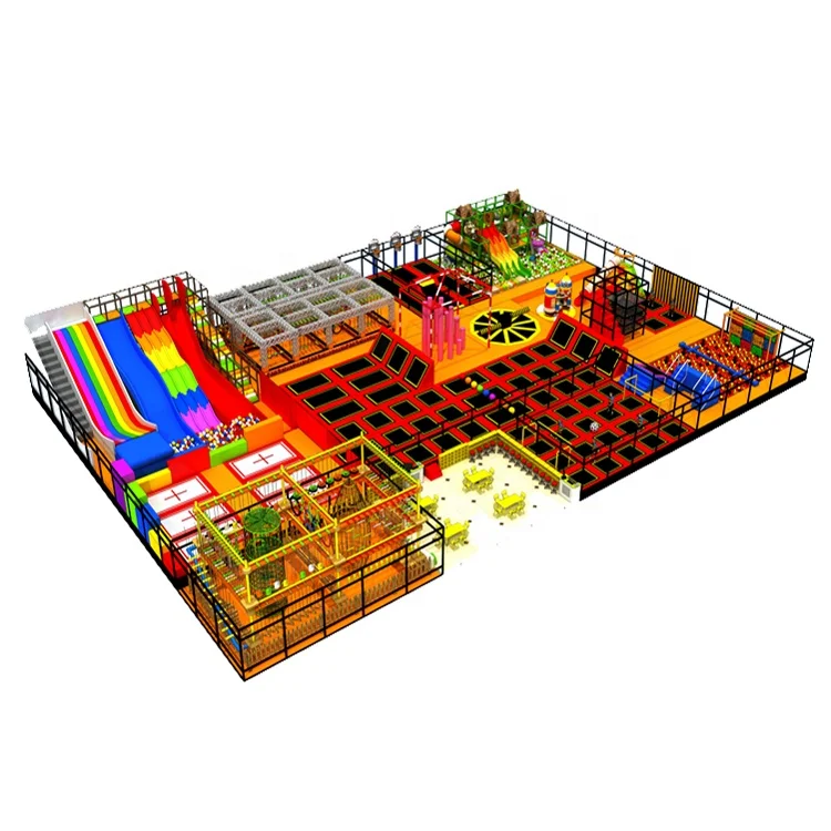 
Professional Business Plan Used Small Children Foam Blocks ninja warrior Jump Equipment Kids Indoor Trampoline Park For Sale 