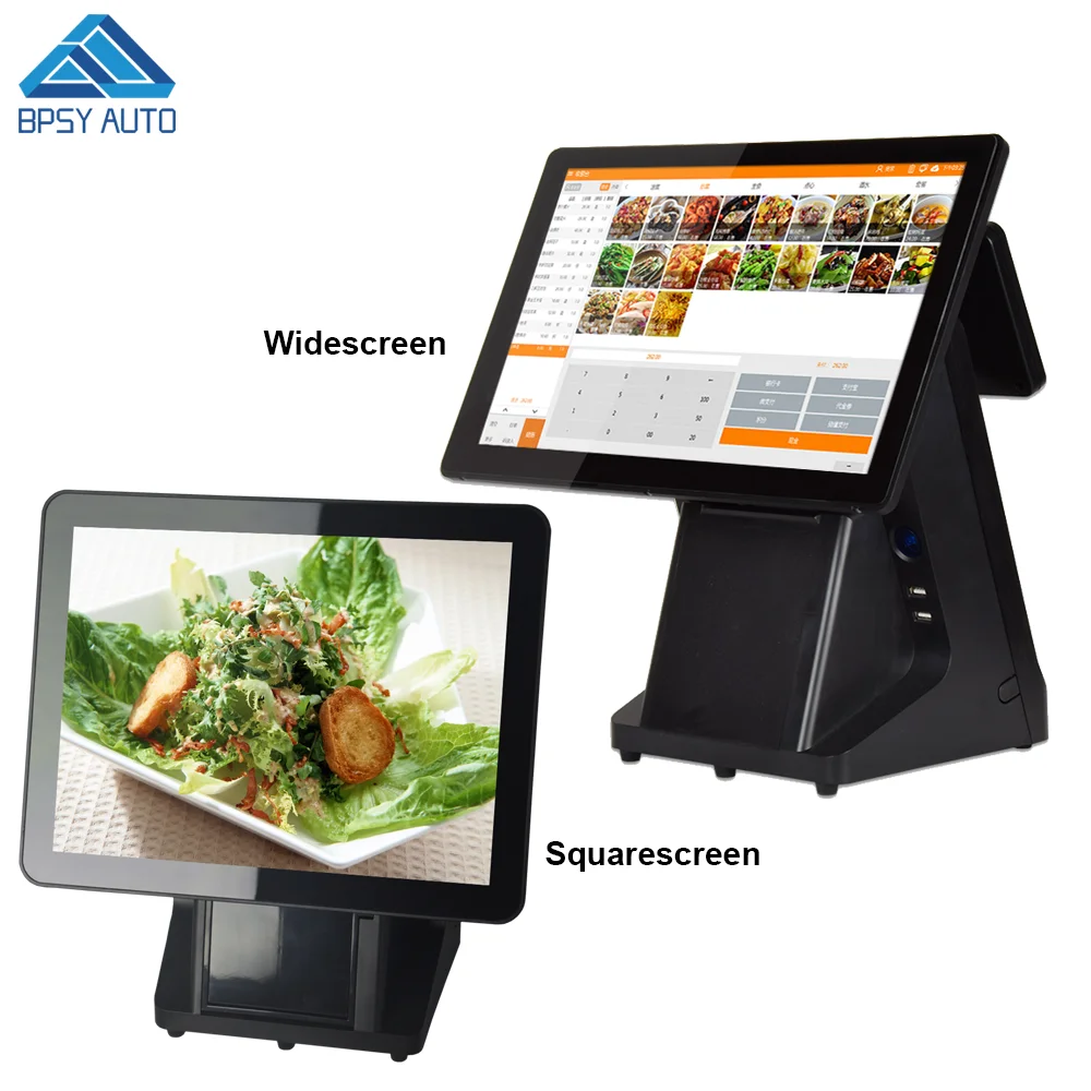 Wide Screen POS System 15.6 inch Professional Touch Screen All In One POS Terminal with Printer