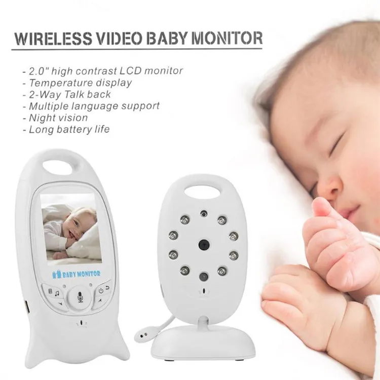 
Mini Infant Wireless Monitor Night Vision Digital Video Baby Monitor Audio Music Camera Temperature Nanny Camera Monitor VB601 