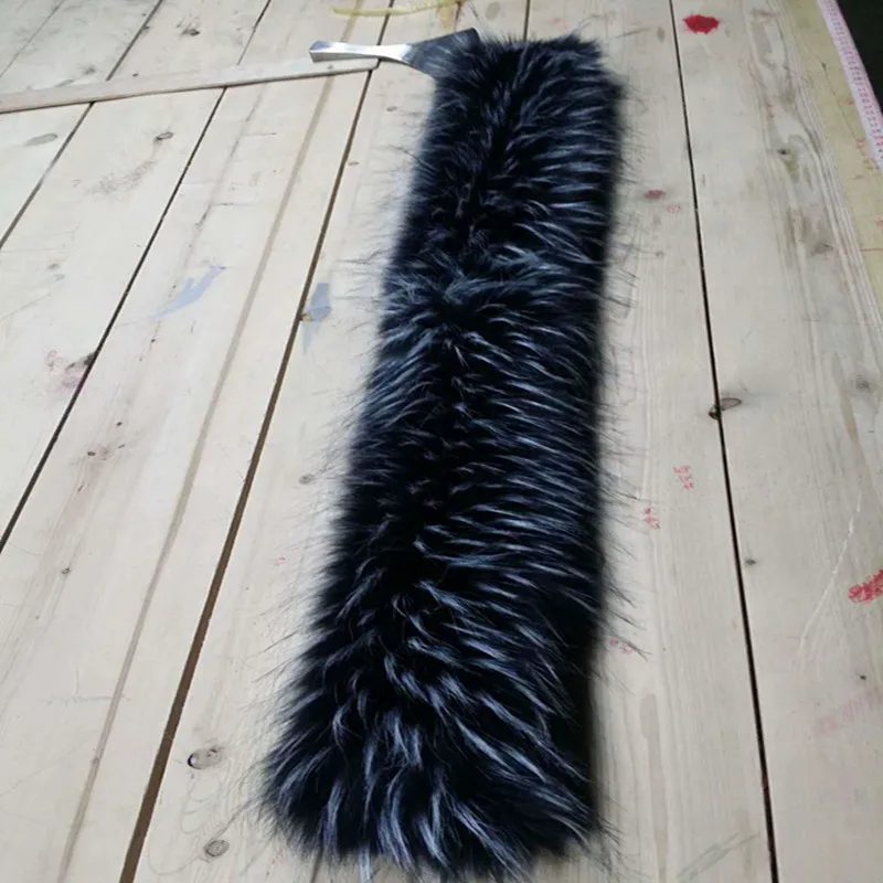 Женский пуховик с воротником из искусственного лисьего меха енота, пальто с капюшоном, зимний плотный теплый шарф-глушитель, детский воротник из искусственного меха