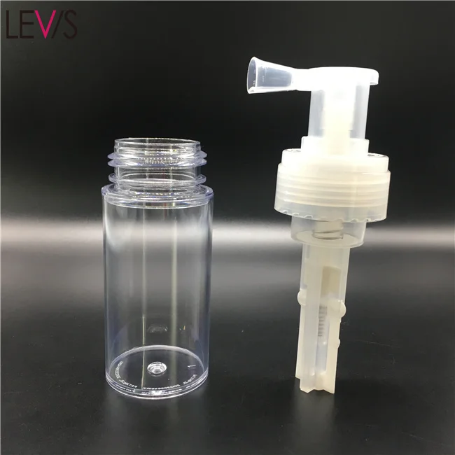 
110ml plastic baby powder containers talc powder bottle with pump 