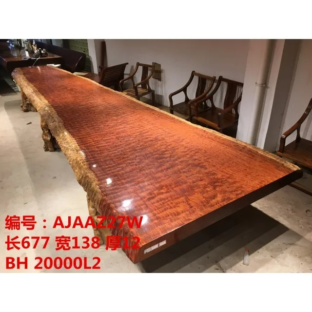 
Ideal More Design Live Edge Bubinga Wood Slab For Restaurant Dining Table Top 