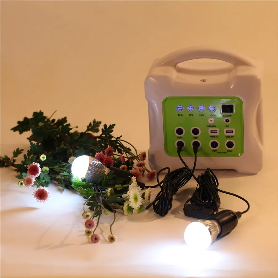 
40W Solar Generator USB Output Portable Emergency Solar Panel Energy Light Home Systems Kit for Wholesale 