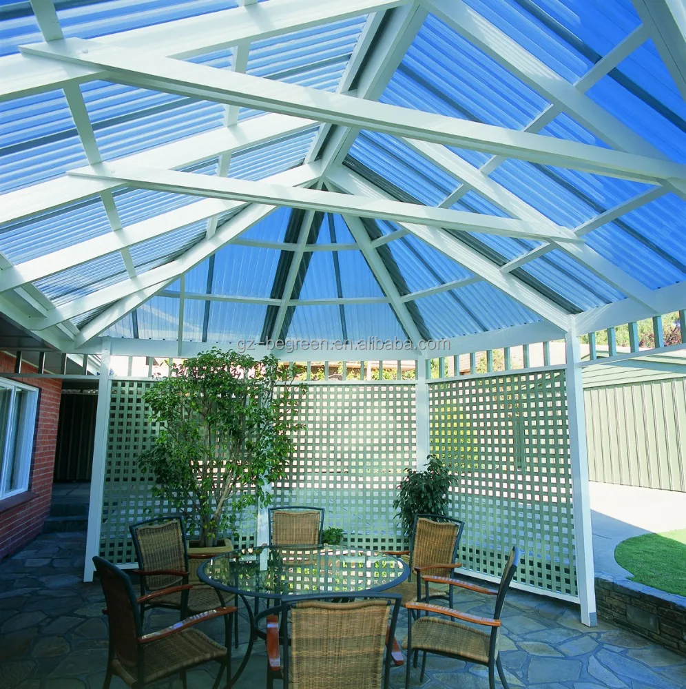 
transparent plastic corrugated roofing panel for lighting 