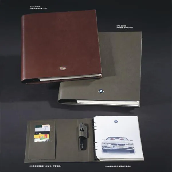 Пользовательские Крышки PU Notebook, тиснение Кожи a4 пу винтовая крышка ручной спирали офисного ноутбука
