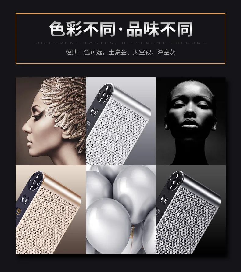 Беспроводная колонка Q8 портативная Hi-Fi с двойным динамиком и микрофоном поддержкой TF FM-радио USB