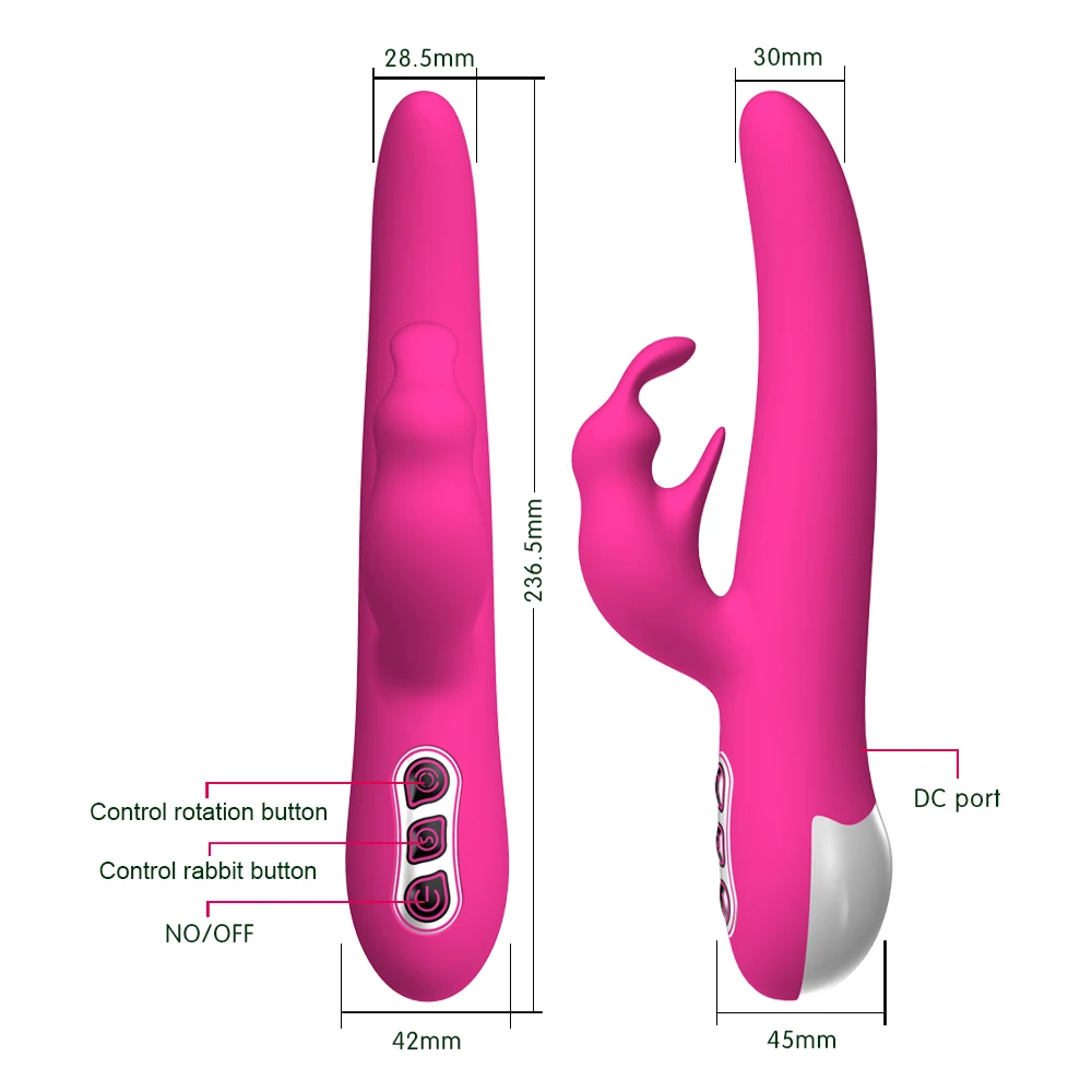 Ylove 360 Degree Rotation G-spot Rabbit vibrator Stimulator Vagina Vibrating Dildo For Women Vibrator Adult Sex Toys