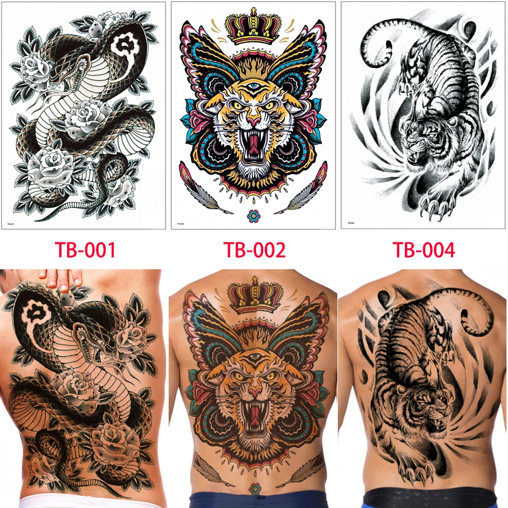 
TB Full Back Huge Religious statu Tattoo Stickers 