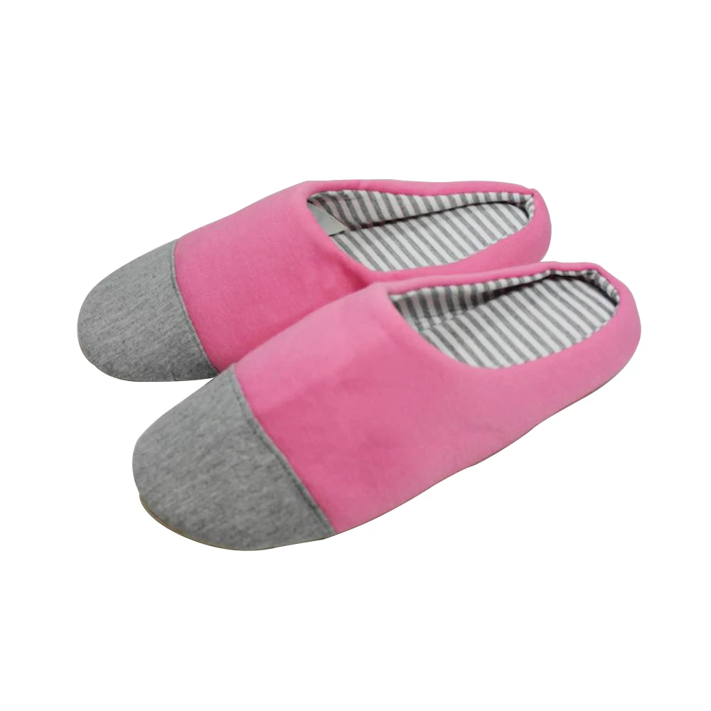 Wood floor bottom mute men and women slip warm couple cotton slippers