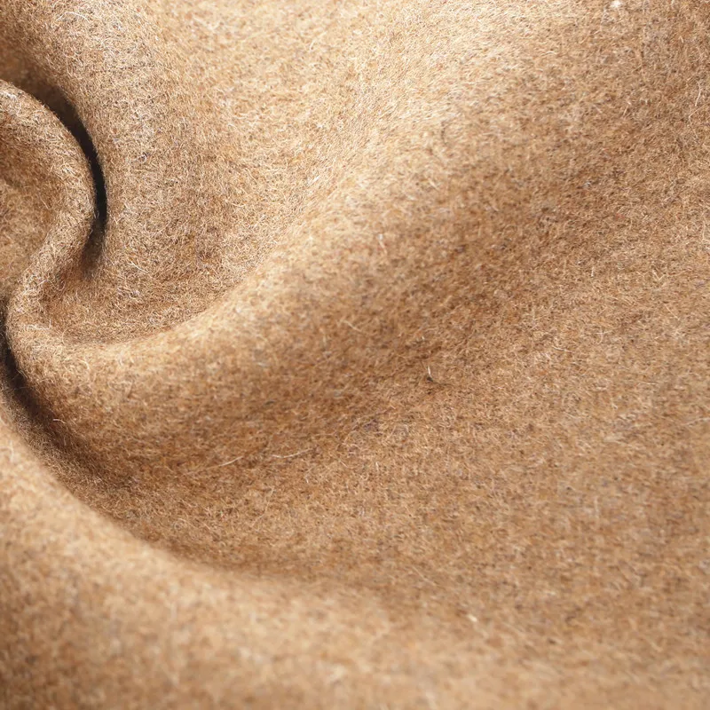 Melton wool polyester blended woolen fabric for winter overcoat