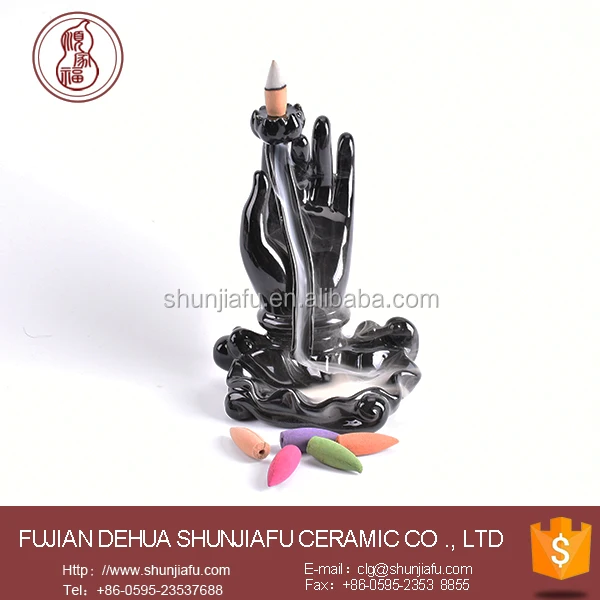 Smoke Backflow Cone  Incense holder Tower Incense ceramic  backflow incense burner