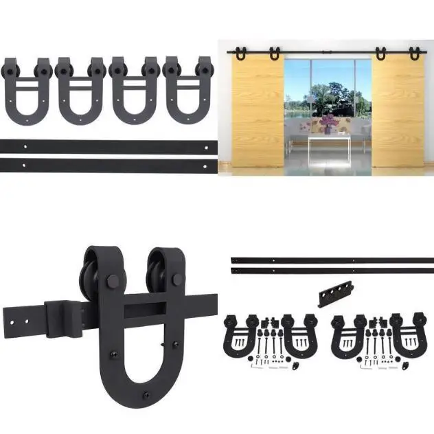 
Heavy duty U shape sliding door rollers for barn door hardware 