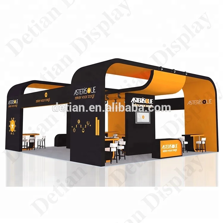 Large island aluminum system exhibition stand fair booth