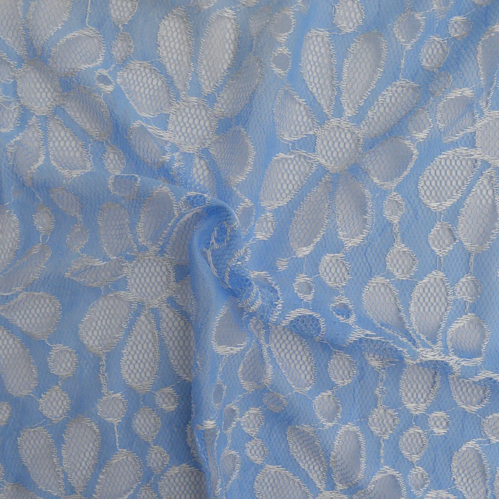 Chic two tone floral nylon/spandex raschel lace fabric for apparel