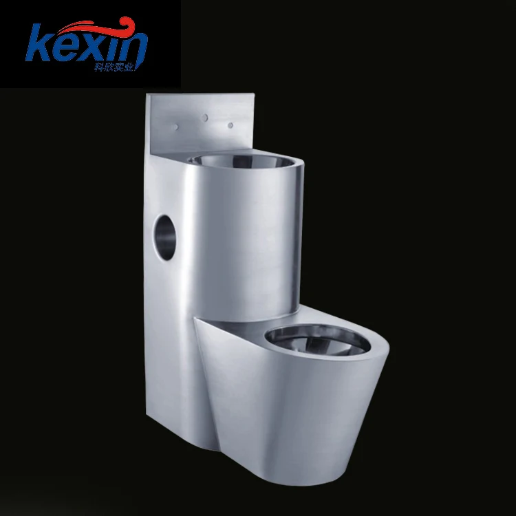 
Stainless Steel Combination Washroom WC Toilet Pots Installation 