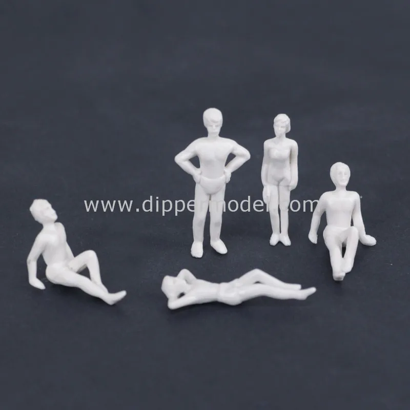 1:50 1:75 1:100 1:150 scale ABS plastic white model swimmer figures for architecture model