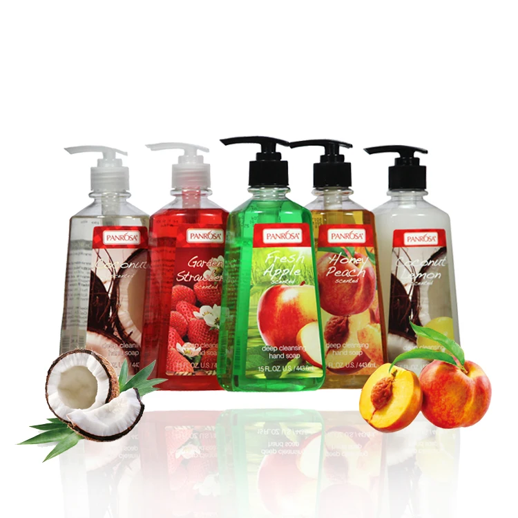 Bottle 443ml coconut lemon foam liquid soap with private label