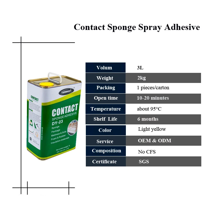 Sponge foam spray adhesive glue for furniture factory