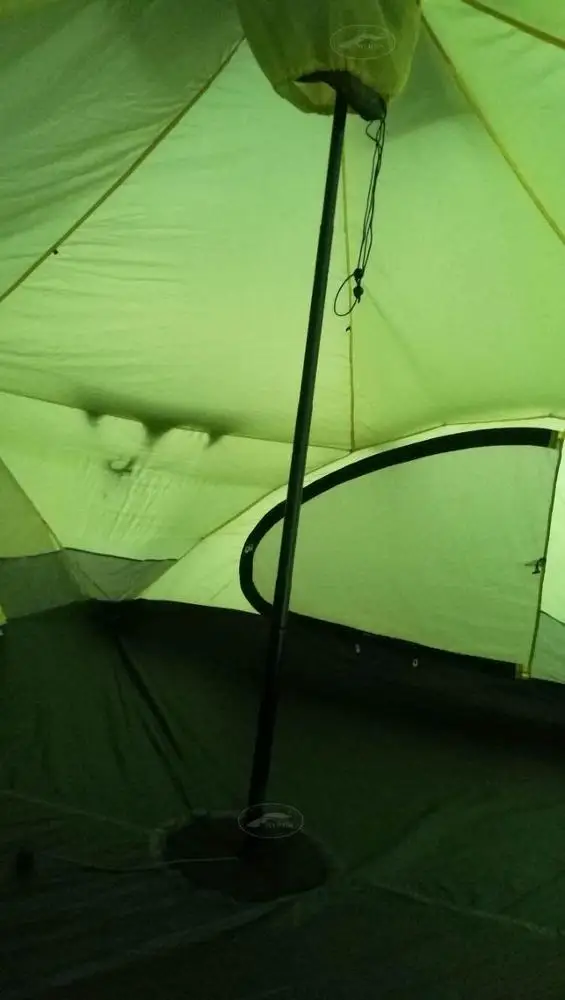 Custom Logo High End Camping Lightweight Double Sided Silicone Treating Nylon Outdoor Teepee Glamping Bell Family Tent