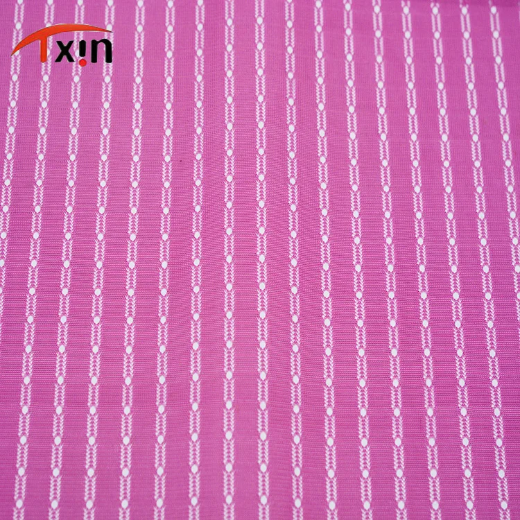 Rigid Wheat Ears Pattern Stripe Dry Fit Mesh Sportswear Fabric