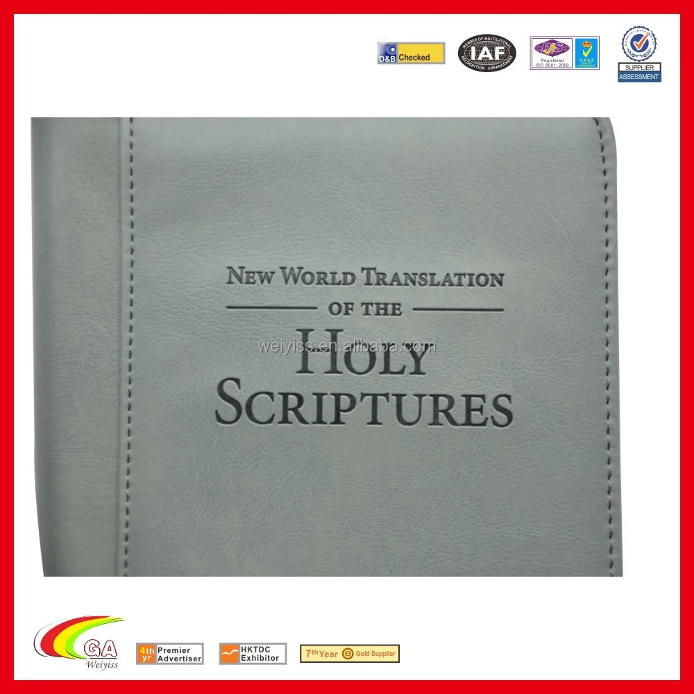 Cheap PU Leather Bible Cover for Gift Holy Bible Cover