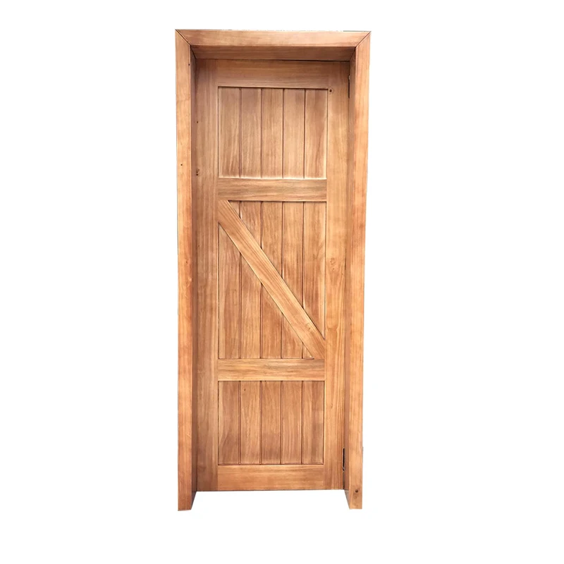 Rustic style arch solid wood door