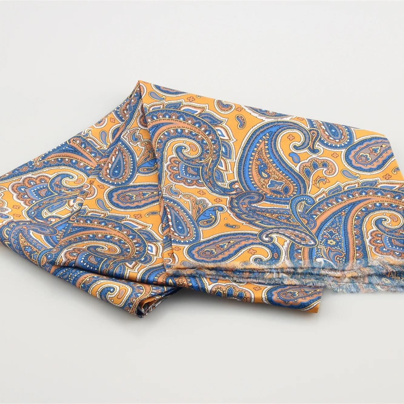 Paisley Floral Screen Digital Printing Mens 100% Pure Silk Scarf Custom