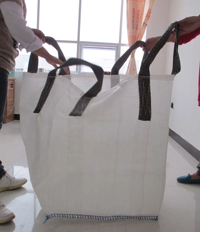 PP fibc bulk container sand bag with over-locking sewing stack a layers high UV treated resistance sunshine