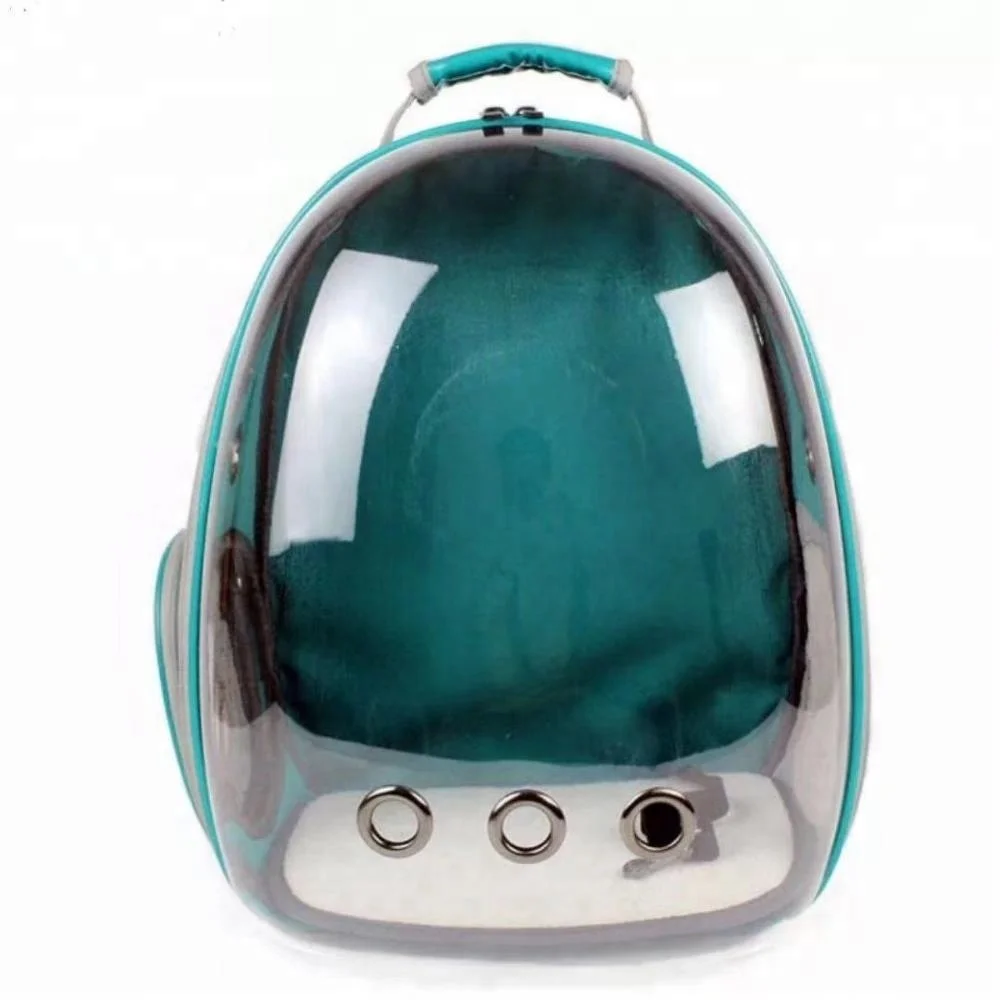 360 degree breathable capsule shaped pet bag , clear space cat bag
