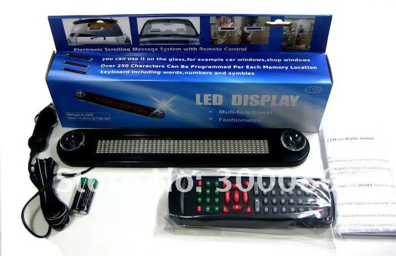 
12v LED car window message moving scrolling sign 