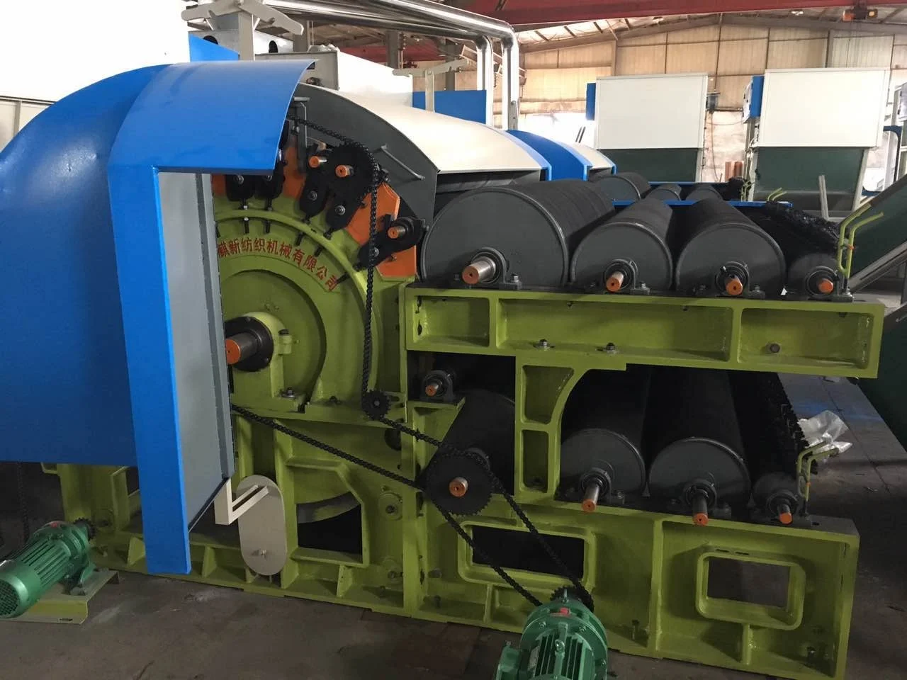 
polyester fiber production line carding machine 