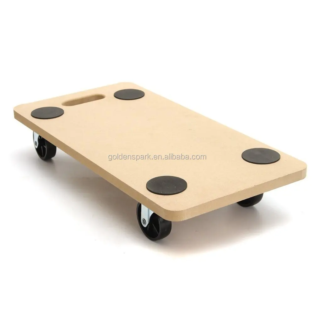 Wooden Transport Roller Cart Furniture Mover Swivel Castor Wheels 150 Capacity
