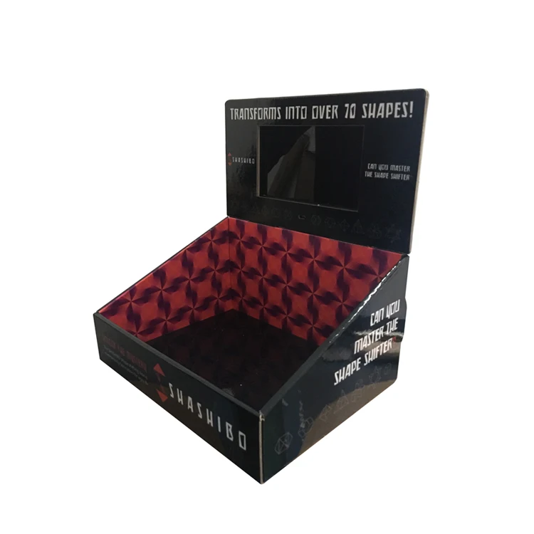 counter top display with LCD video /TV cardboard counter display stand