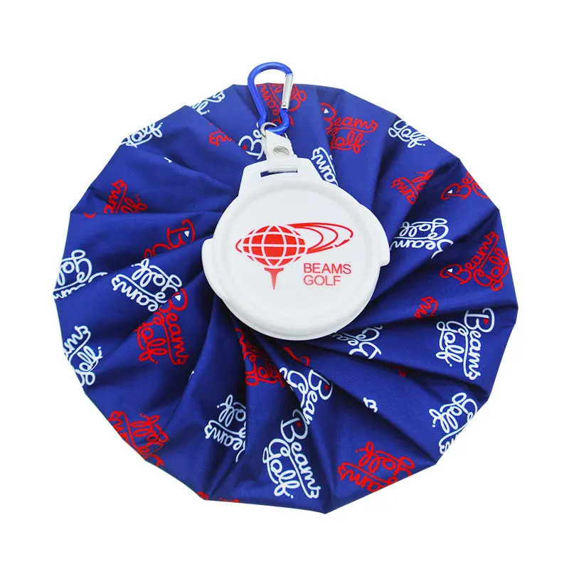 PVC coated cotton fabric reusable ice cooler bag medical golf ice pack with hook