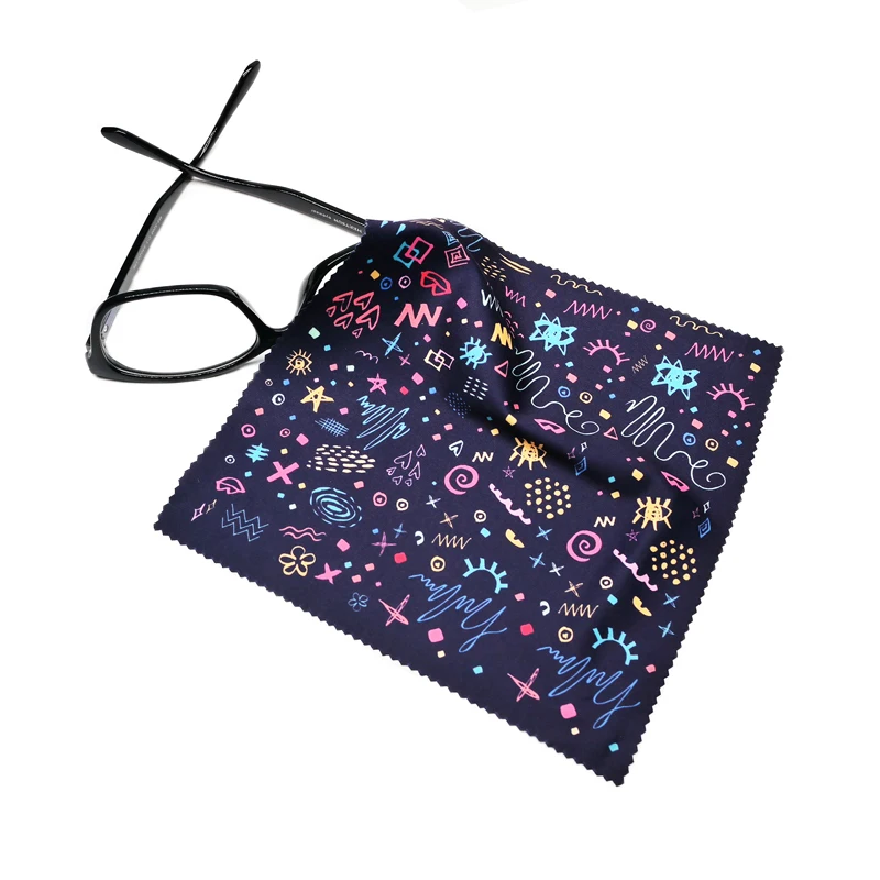 Custom Logo Printed Microfiber Cleaning Cloth For Eyeglasses