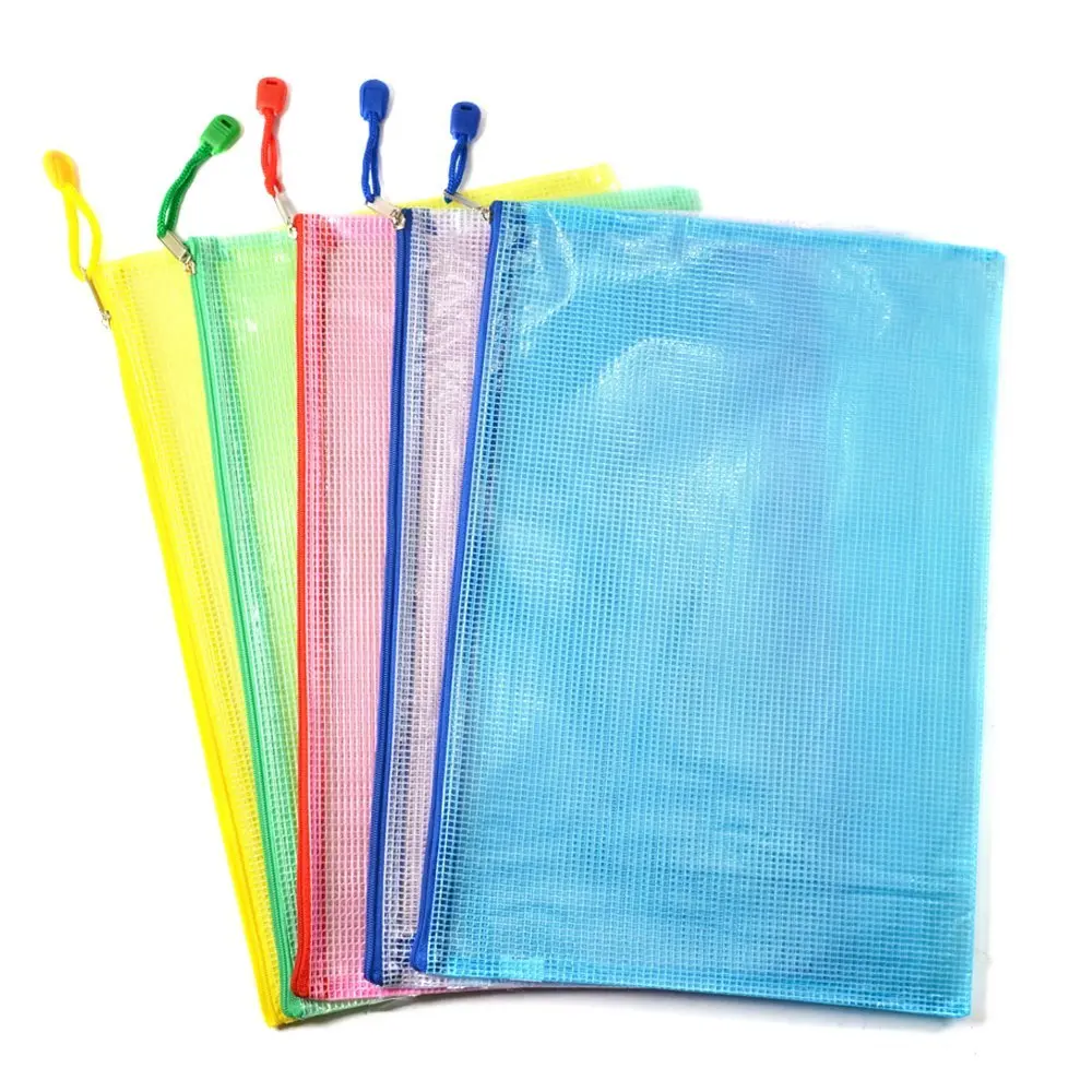 Wholesale Plastic A3/A4 Zipper Waterproof Bag game organizers document bags with zipper