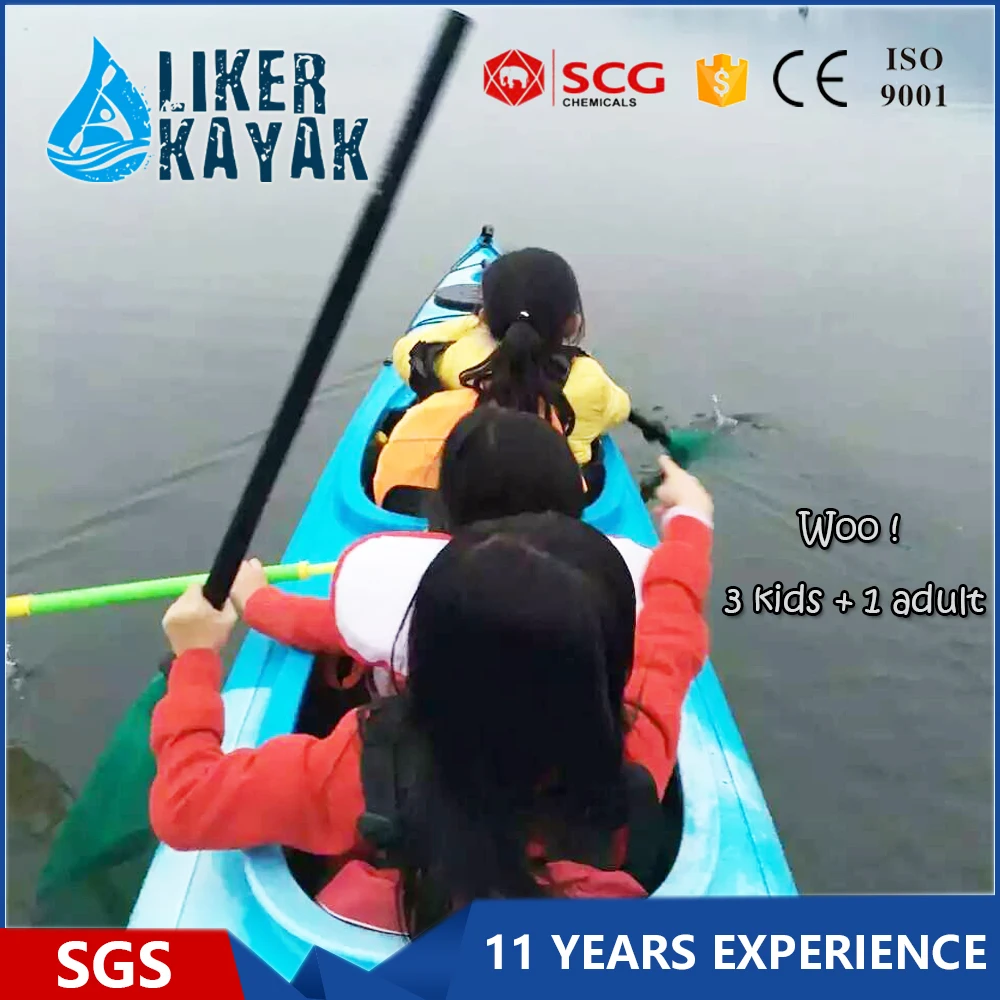 WEEKEND FUN 3 Person Sea Kayak Pesca plastic racing kayak with CE