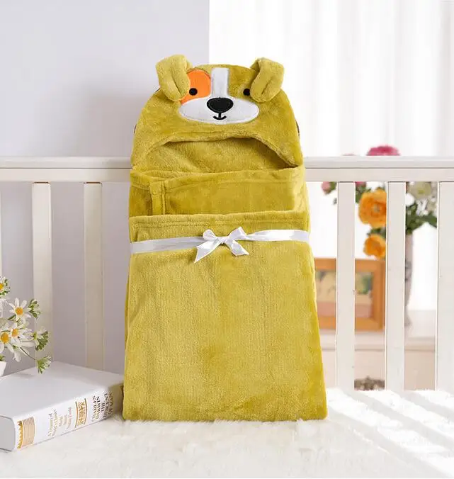 Briantex china supplier wholesale 100% polyester baby bath hooded towel