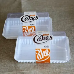 Various styles bread cake PET plastic blister disposable container slice boxes
