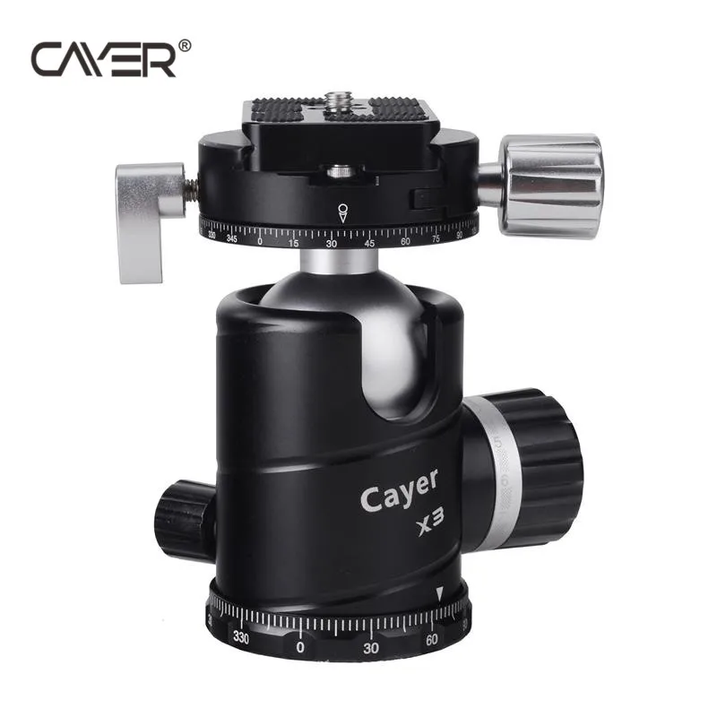 360 degree ball head Cayer X3  camera ball head 1/4 for Tripod or Monopod