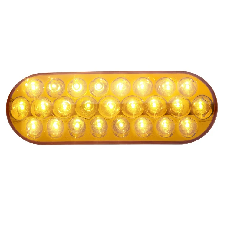 China New 6 Inch Red Oval 12V Led Truck Tail Side Marker Stop Light Trailer Lamp