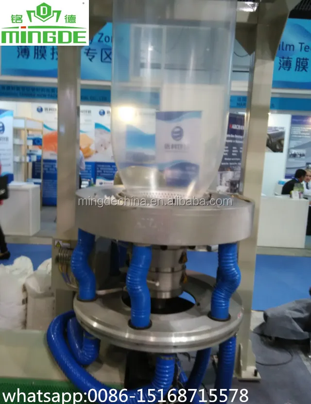 Multi color screw two color striped extruder HDPE film blowing machinery double color winder blown film extruder machine