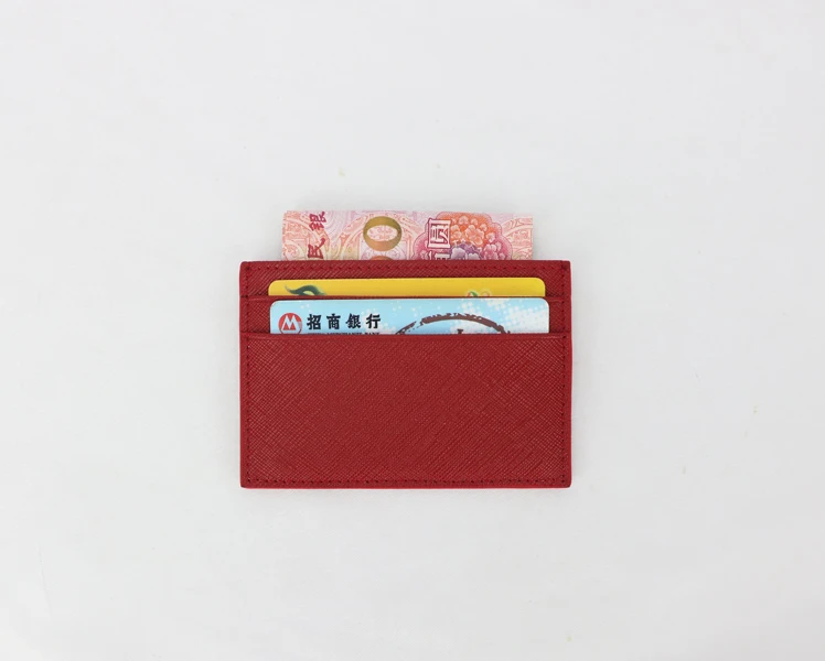 Небольшой минимальный заказ товары в наличии держатель для карт из натуральной кожи индивидуальный чехол кредитных оптовая продажа