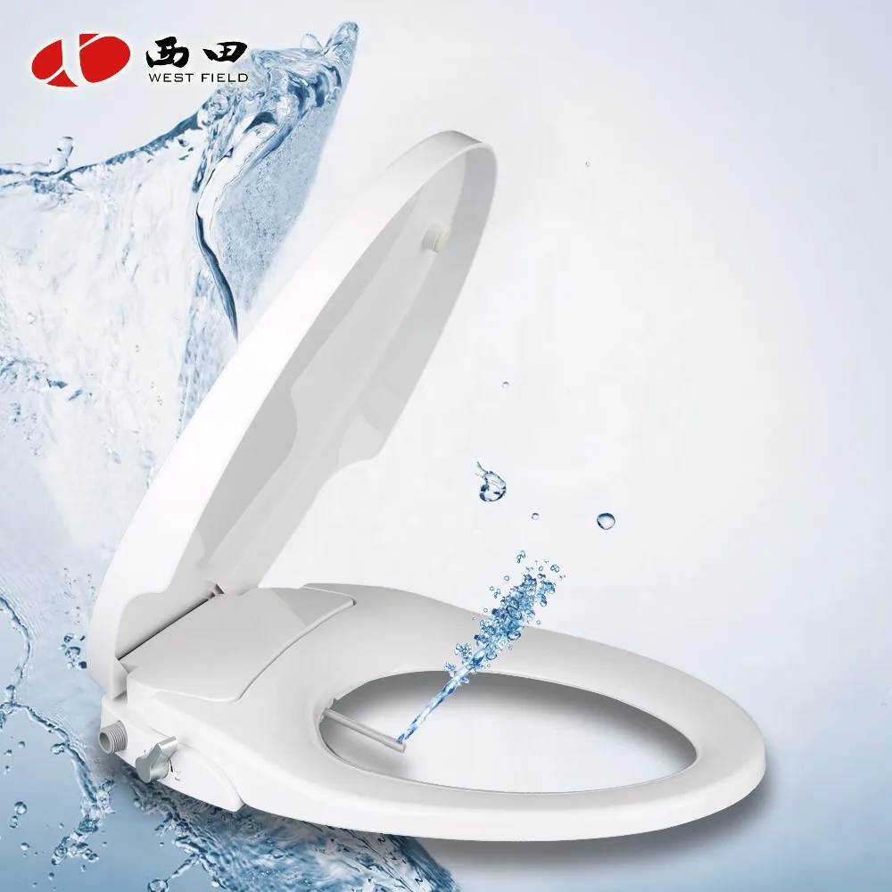 
2017 Hot sale Bidet Toilet Seat Cover with double Water Spray Nozzles for Sanitary Bathroom 